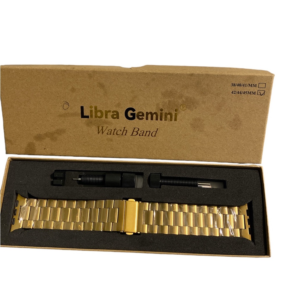 Libra Gemini Stainless Steel Wristband Compatible with Apple Watch 42/44/45 mm